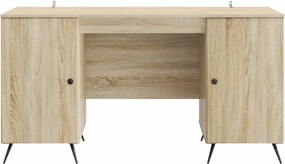 vidaXL Γραφείο Sonoma Δρυς 142,5 x 50 x 75 εκ. Επεξεργασμένο Ξύλο