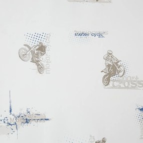 Ταπετσαρία τοίχου motorcross blue