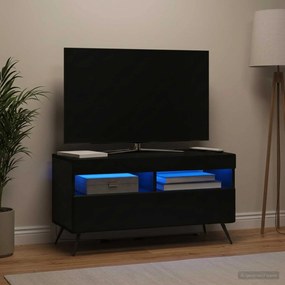 vidaXL Ντουλάπα LED Τηλεόρασης Μαύρο Επεξεργασμένο Ξύλο