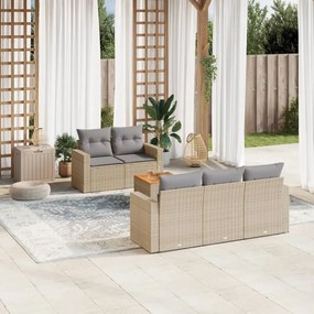 vidaXL Patio Sofa Set 5-θέσια Μίξη μπεζ και ανοιχτό γκρι