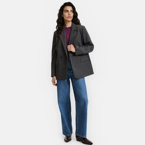 Oversize σακάκι με μελανζέ όψη