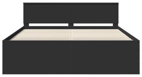 vidaXL Σκελετός Κρεβατιού Μαύρο 200 x 200 cm Επεξεργασμένο ξύλο