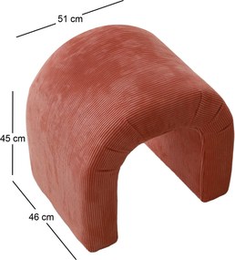 Πουφ Σκαμπό Κοραλί NU 46x51x45