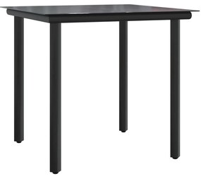 vidaXL Σετ Τραπεζαρίας Κήπου 3 τεμ. Γκρι Συνθ. Ρατάν με Μαξιλάρια