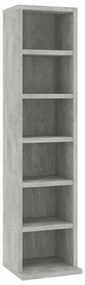 vidaXL Έπιπλο για CD Γκρι Σκυροδέματος 21x20x88 εκ. Επεξεργασμένο Ξύλο