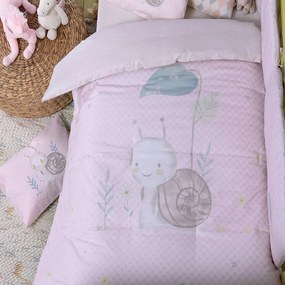 Πάπλωμα Βρεφικό Cute Snail Pink Nef-Nef Homeware 110x140cm 100% Βαμβάκι