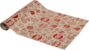ΕΟΡΤΑΣΤΙΚΌ ΤΡΑΠΈΖΙ JUTE FABRIC ROLL RED 28X300 ATMOSPHERA 191477