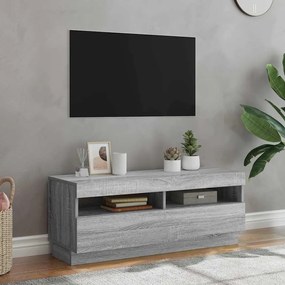vidaXL Έπιπλο Τηλεόρασης με LED Γκρι Sonoma 100x35x40 εκ.