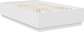 vidaXL Σκελετός Κρεβατιού Λευκό 135 x 190 cm Επεξεργασμένο ξύλο