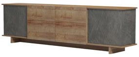 Έπιπλο τηλεόρασης Zafore σε oak-καφέ antique απόχρωση 180x33x50εκ 180x33x50 εκ.