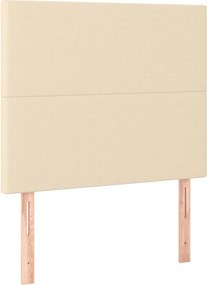vidaXL Κρεβάτι Boxspring με Στρώμα Κρεμ 80 x 200 εκ. Υφασμάτινο