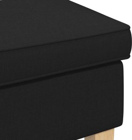 vidaXL Πολυθρόνα Ποδιών Μαύρο 55 x 35 x 41 εκ Ύφασμα