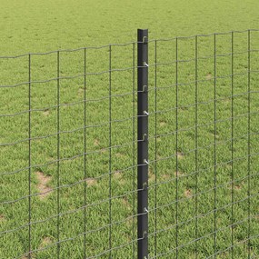 vidaXL Ενσωματωμένος Πόλος Φράχτη 11 τμχ. Γκρι 140 cm