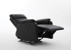 Πολυθρόνα Ανακλινόμενη ArteLibre TALITHA Μαύρο PU 79x97x101cm
