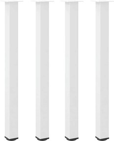vidaXL Πόδια Τραπεζιού Μπαρ 4 τεμ. Λευκά 110-112 εκ. Ατσάλινο