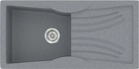 Sanitec Classic 328 (99×51) - Γρανιτένιος νεροχύτης - Metallic SILVER