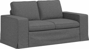 vidaXL Καναπές 2 pcs Σκούρο Γκρι