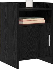 vidaXL Κομοδίνα Μαύρη Δρυς 40 x 36 x 60 εκ Επεξεργασμένο Ξύλο