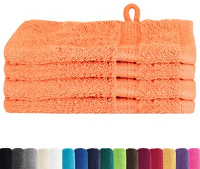 vidaXL Πετσέτες 4 pcs Πορτοκάλι 15 x 21 cm Βαμβάκι