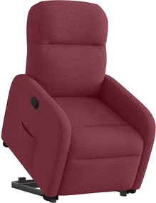 vidaXL Πολυθρόνα Ανακλινόμενη με Ανύψωση Μπορντό Υφασμάτινη
