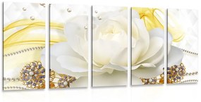 Εικόνα 5 τμημάτων πολυτελές τριαντάφυλλο με αφαίρεση - 100x50