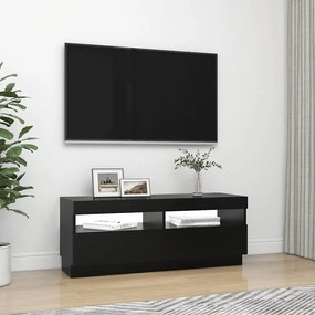 vidaXL Έπιπλο Τηλεόρασης με Φωτισμό LED Μαύρο 100 x 35 x 40 εκ.