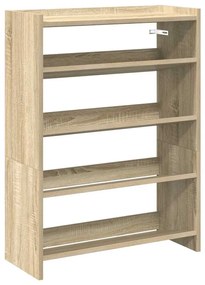 vidaXL Ράφι παπουτσιών  Sonoma Oak 60x25x81 cm Κατασκευασμένο ξύλο