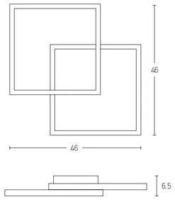 Πλαφονιέρα Φωτιστικό Οροφής 46cm LED 28W IP20 3000K  Zambelis 2027 Λευκό