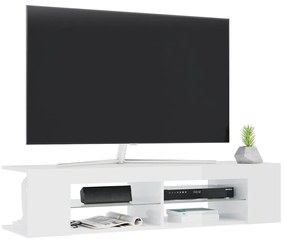 vidaXL Έπιπλο Τηλεόρασης με LED Γυαλιστερό Λευκό 135x39x30 εκ.