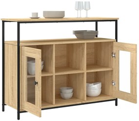 vidaXL Ντουλάπι Sonoma δρυς 100x35x80 εκ. Επεξεργασμένο Ξύλο