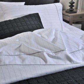 Παπλωματοθήκη King Size (Σετ 250x260) Down Town 600 Κλωστές Ριγέ 16-0047