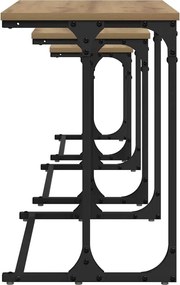 vidaXL Φωτιστικό Τραπεζάκι 3 pcs artisan δρυς Επεξεργασμένο ξύλο