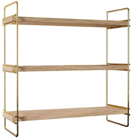 Βάση Οργάνωσης Κουζίνας 498HFT1108 45x16x40cm Gold-Brown Metal,Wood