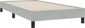 vidaXL Box Spring Κρεβάτι χωρίς στρώμα ανοιχτό γκρι 90x210cm Βελούδινο