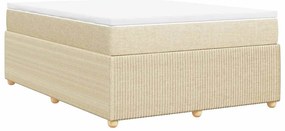 vidaXL Κρεβάτι Boxspring με Στρώμα Κρεμ 160x200 εκ. Υφασμάτινο