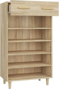 VidaXL Παπουτσοθήκη Sonoma Δρυς 60x35x105 εκ. από Επεξεργασμένο Ξύλο