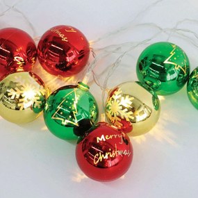Χριστουγεννιάτικα Λαμπάκια Ball 10 Led X07101162 150+30cm 0,6W Με Μπαταρία Multi Aca