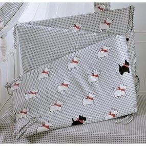 Πάντα Κούνιας 767 White - Grey Down Town 60x67x60+40cm 100% Cotton Satin