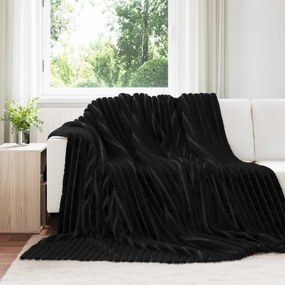 vidaXL Ριχτάρια 6 pcs Μαύρο 240 x 220 cm Μαλλί