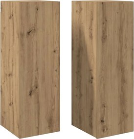 vidaXL Σετ ντουλάπι τηλεόρασης 2 τεμαχίων Artisan Oak Ξύλο μηχανής