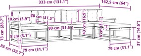 vidaXL Σειρά Καναπέ Εξωτερικού 4 pcs Άσπρο και Ανθρακί Πολυεστέρας