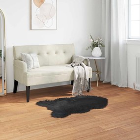 vidaXL Χαλί από τεχνητό πρόβειο δέρμα TAFALLA Μαύρο 60 x 90 cm