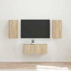 vidaXL Σετ επίπλου τηλεόρασης 6 pcs Δρύς Sonoma Επεξεργασμένο ξύλο