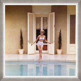 Κάδρο Poolside Ii Fa13384 90X90Cm Beige-Ciel Mindthegap Τετράγωνοι Wood