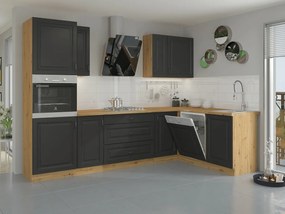 Σετ κουζίνας Retro 156, 162cm, Γωνιακό, Ινοσανίδες μέσης πυκνότητας, Πλαστικοποιημένη μοριοσανίδα