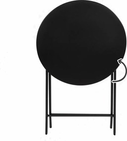 Πτυσσομενο τραπεζακι Aktive Στρογγυλή Μαύρο Χάλυβας 60 x 70 cm