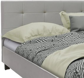 Κρεβάτι Mago pakoworld pu γκρι ματ 150x200εκ