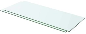 vidaXL Ράφια Πάνελ 2 τεμ. Διάφανα 60 x 20 εκ. Γυάλινα