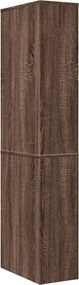vidaXL Ντουλάπι Μπάνιου Στενό με Ροδάκια Καφέ Δρυς Επεξ. Ξύλο