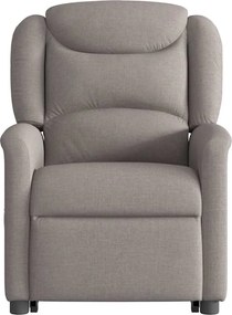 vidaXL Πολυθρόνα Ανακλινόμενη με Ανύψωση Χρώμα Taupe Υφασμάτινη